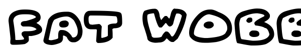 Fat Wobble Outlines font preview